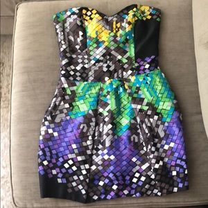 Strapless geometric dress from Boutique